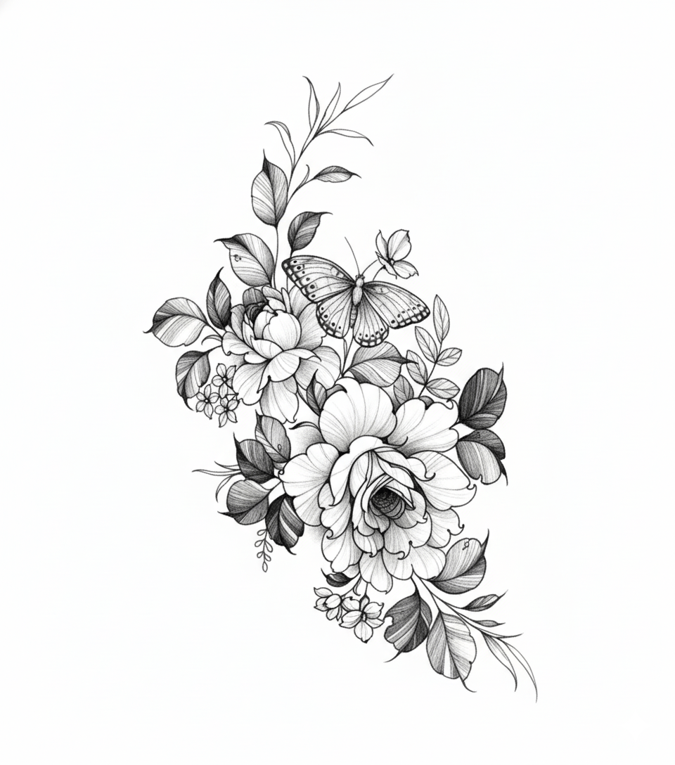 Garden Sketch - Inkwish